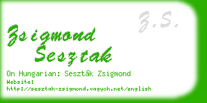 zsigmond sesztak business card